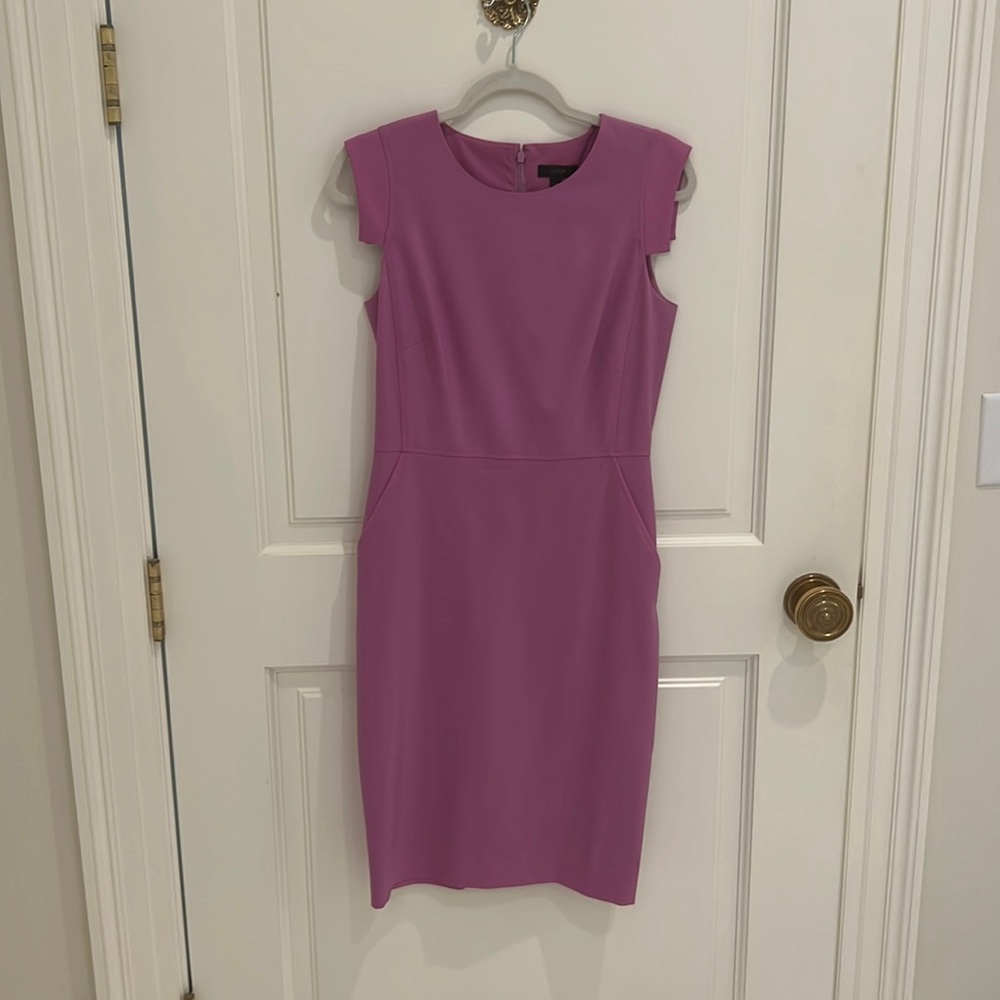 J. Crew Magenta Cap-Sleeve Sheath Dress